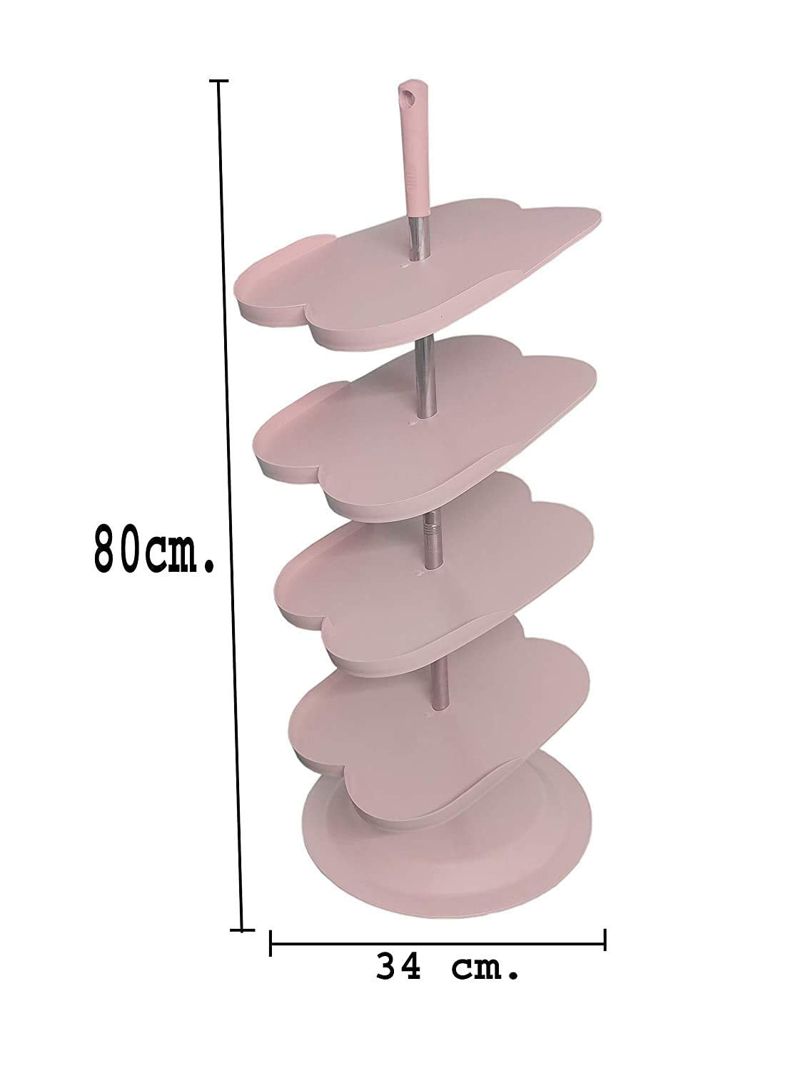 Shoe Rack Foldable Storage Organizer for Home and Office Open Type (129) (Pink)