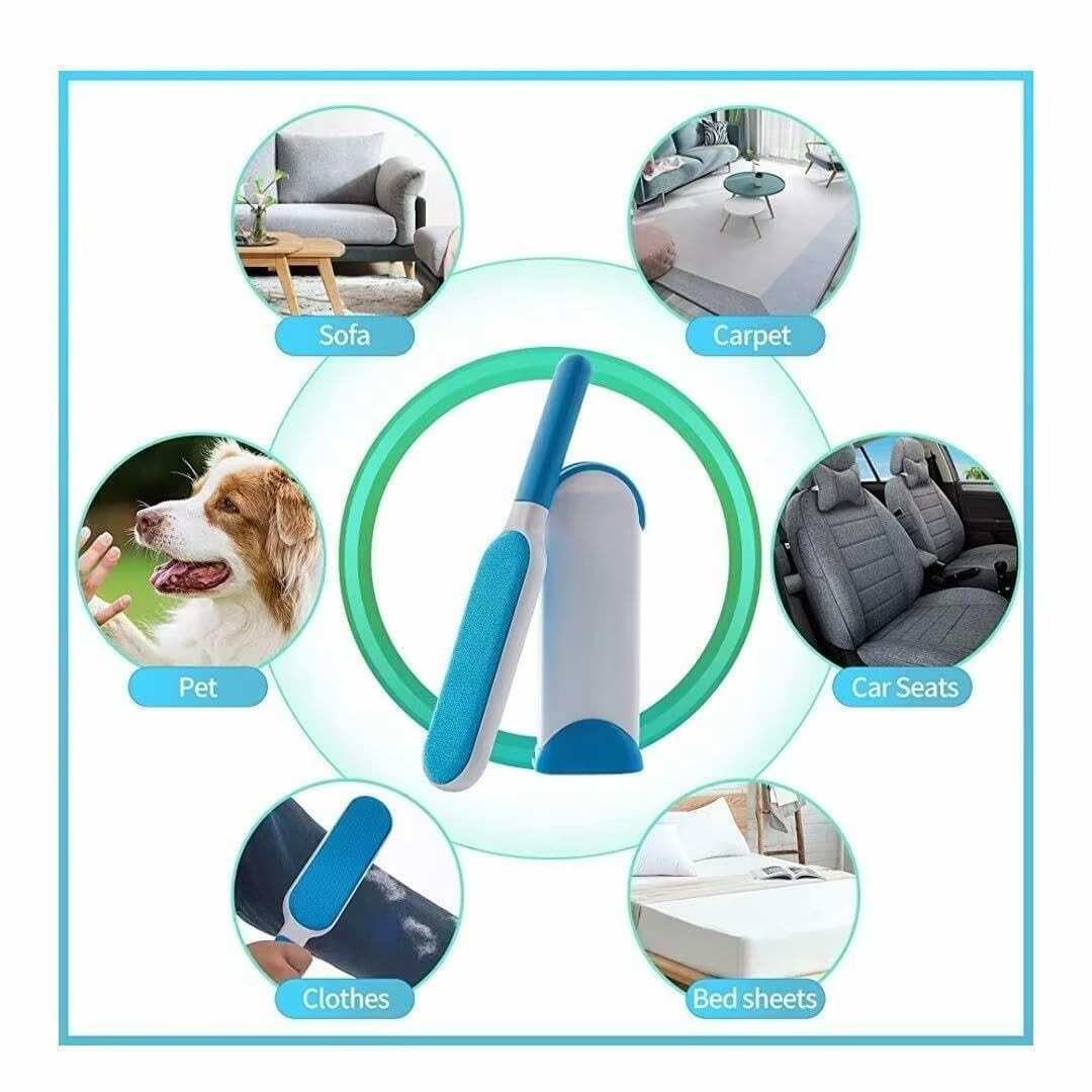 Self-Cleaning Pet Hair Remover Brush – Double-Sided & Reusable