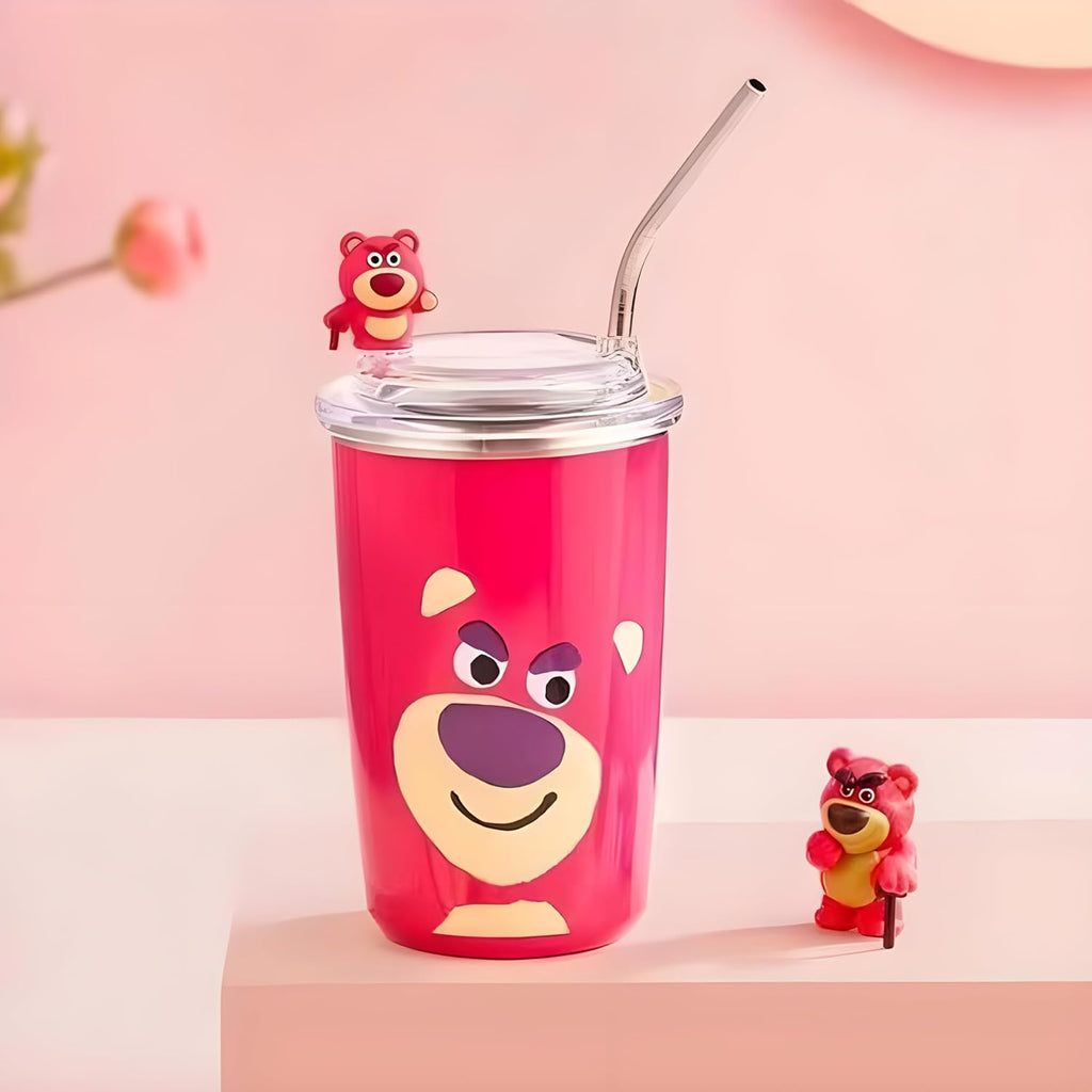 ಮುದ್ದಾದ ಕಾರ್ಟೂನ್ ಸ್ಟೇನ್‌ಲೆಸ್ ಸ್ಟೀಲ್ ಟಂಬ್ಲರ್ 450ml 