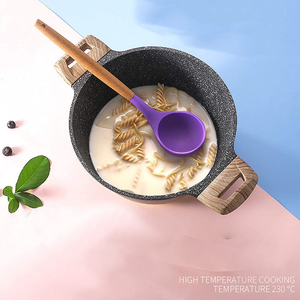 Wooden Handle Silicone Cooking Spoon