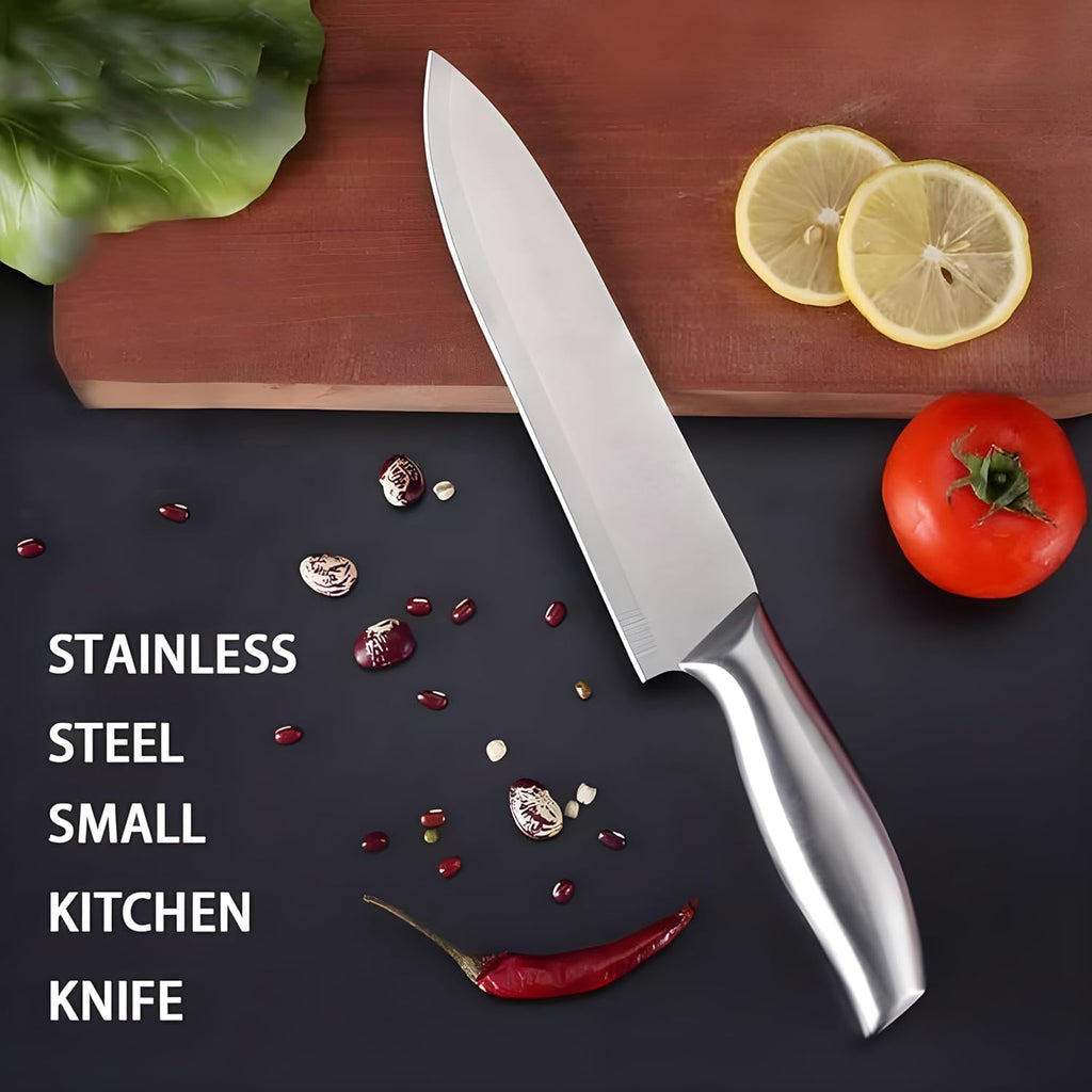 3 Piece Stainless Steel Knife Set Cleaver Butcher Chef Knife Razor Sharp & Durable for Kitchen & Meat Cutting CR3-KN
